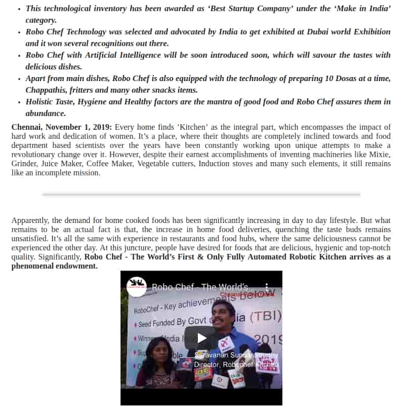 Automated Robotic Kitchen