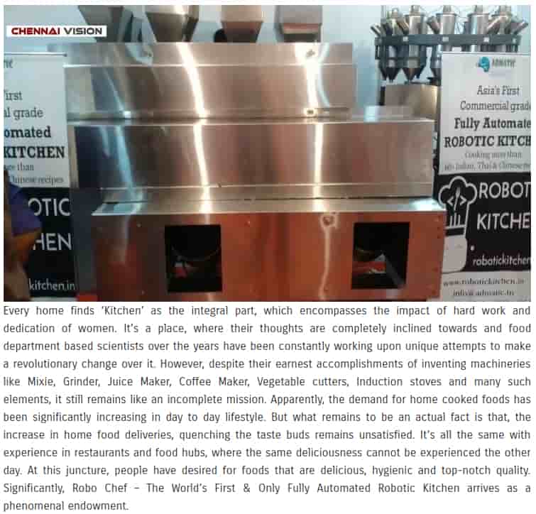 Automated Robotic Kitchen