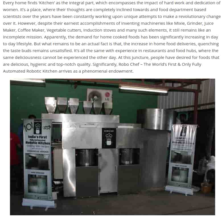 Automated Robotic Kitchen