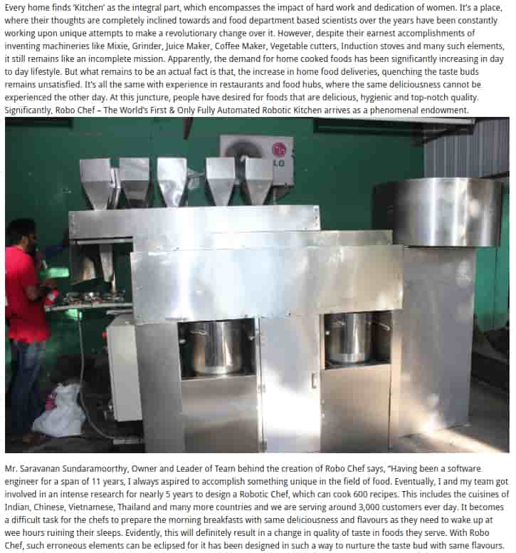 Automated Robotic Kitchen